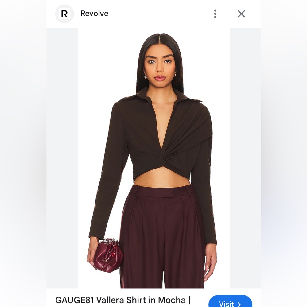 Gauge81 Mocha Twist Front Blouse